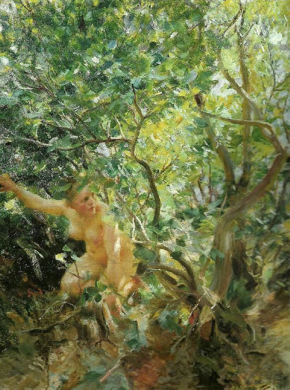 Anders Zorn skramd oil painting picture